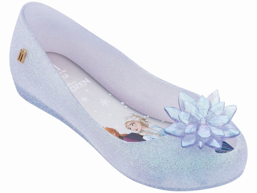 Bailarinas Melissa Disney Frozen Ultra Glitter Ice Flower Niños - Azules Claro - Argentina AMR-12098